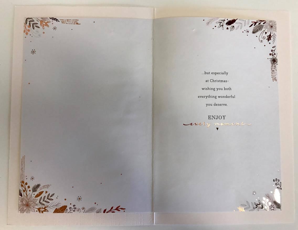 Daughter & Your Husband Both Of You Christmas Greeting Card