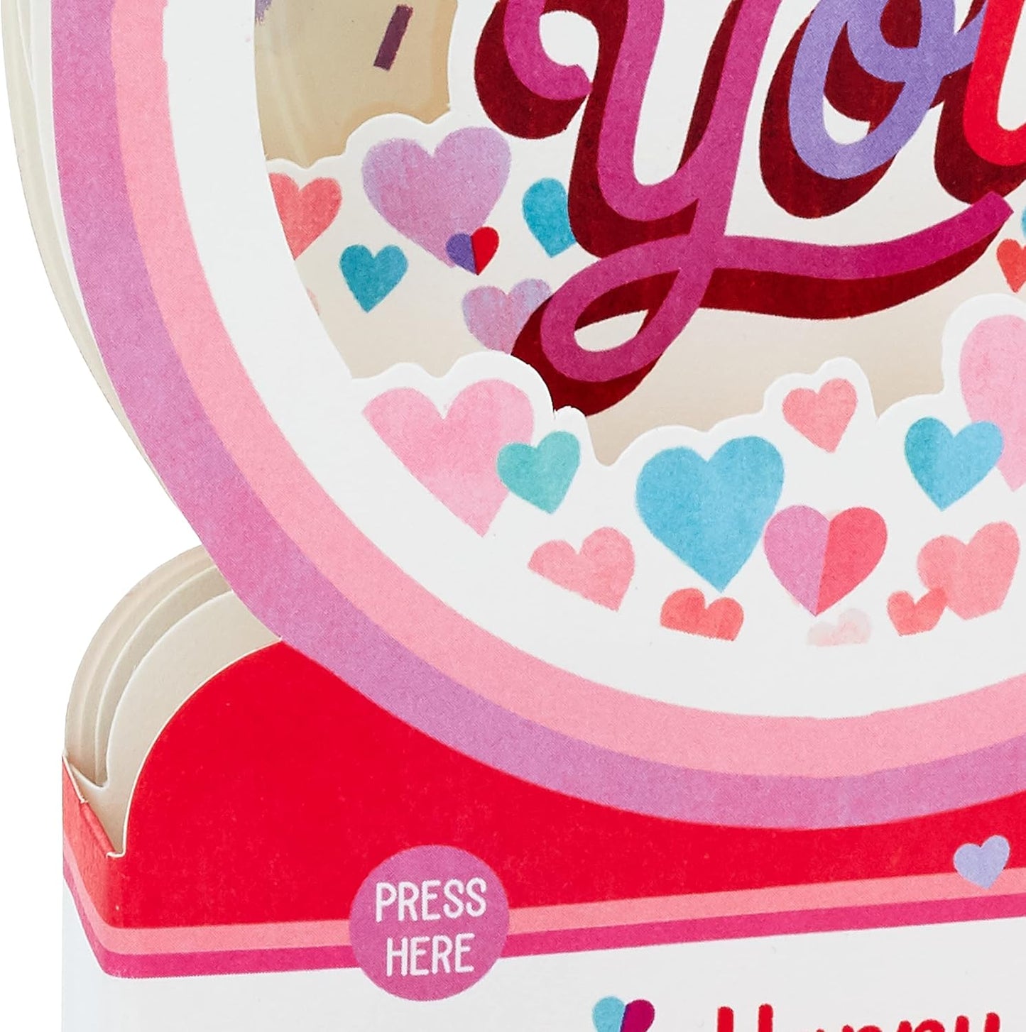 Musical Love You Snow Globe Design Pop Up Valentine's Day Card