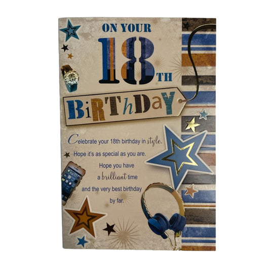 On Your 18th Have a Brilliant Time Birthday Card