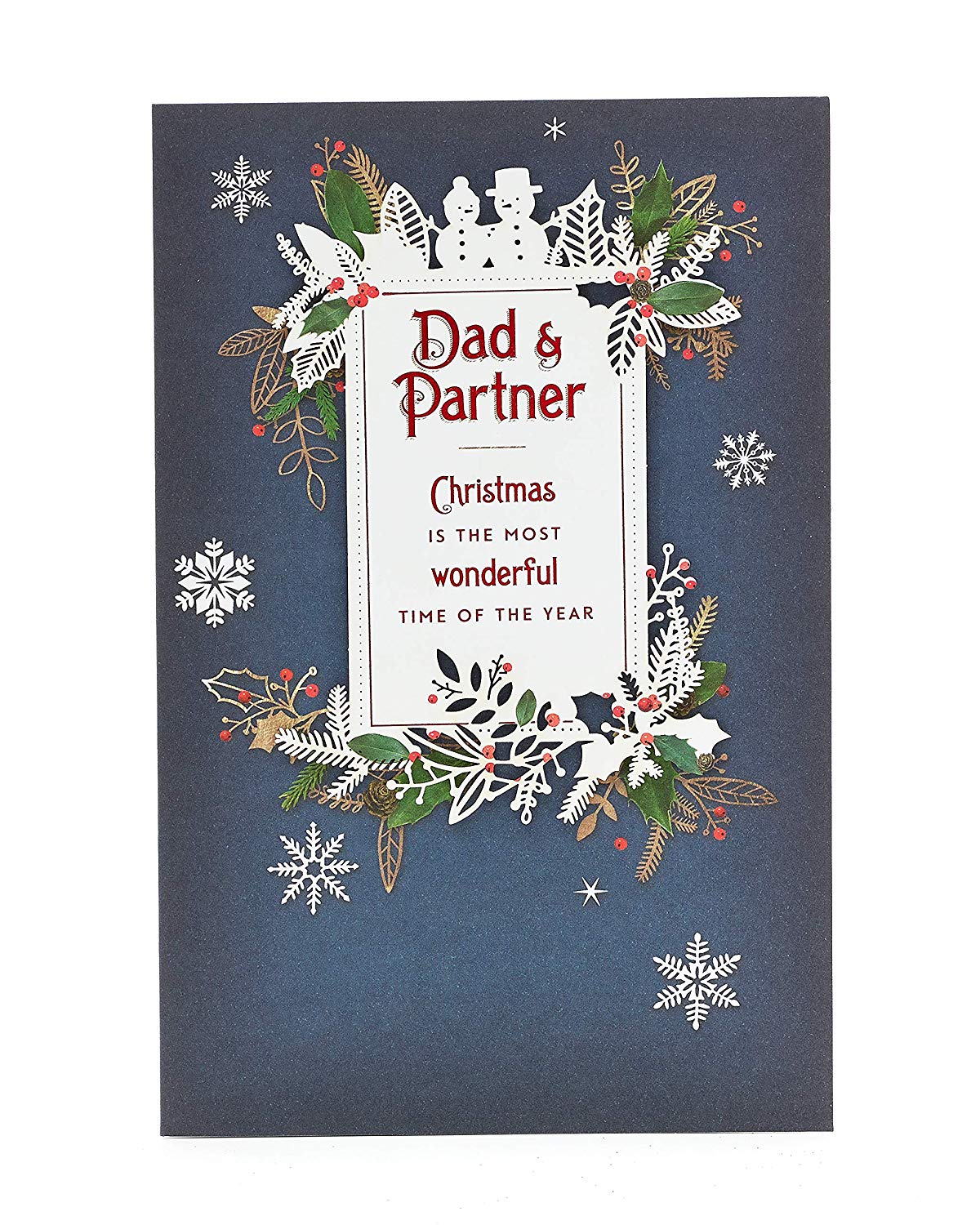Dad and Partner Luxury Christmas Card