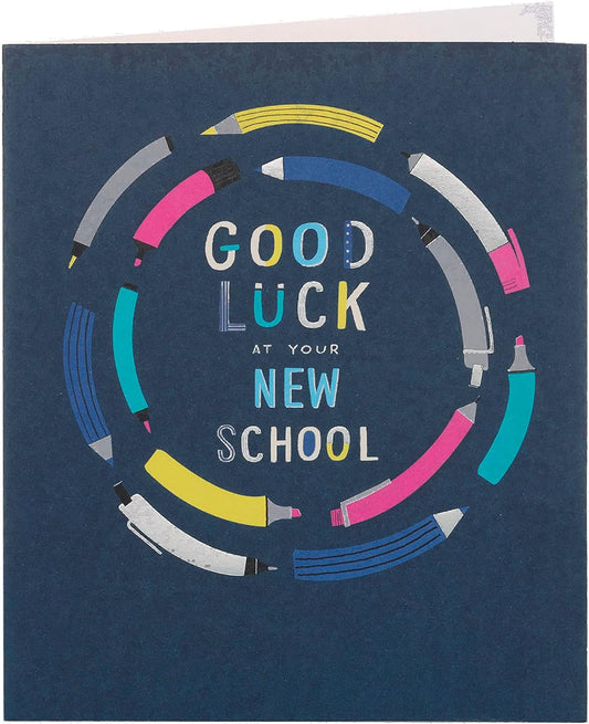 Stationary Design Good Luck At Your New School Card