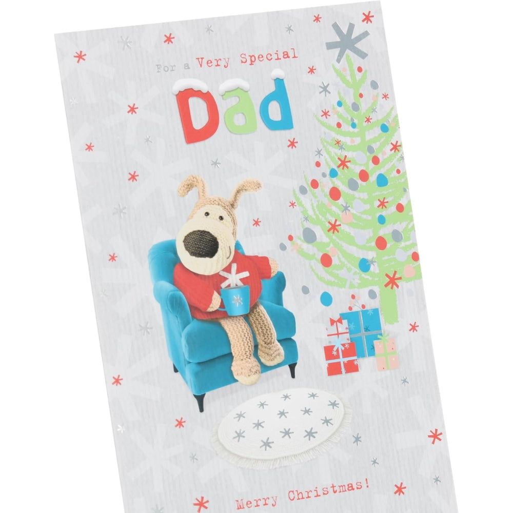 Boofle With Coffee Mug Dad Christmas Card
