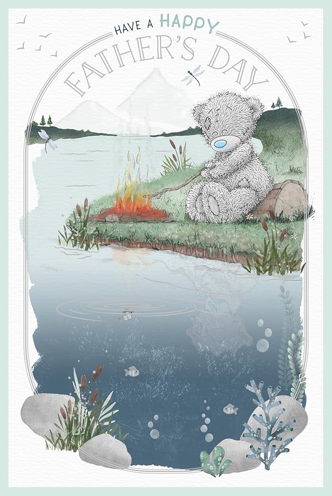 Bear By Campfire Happy Father's Day Card