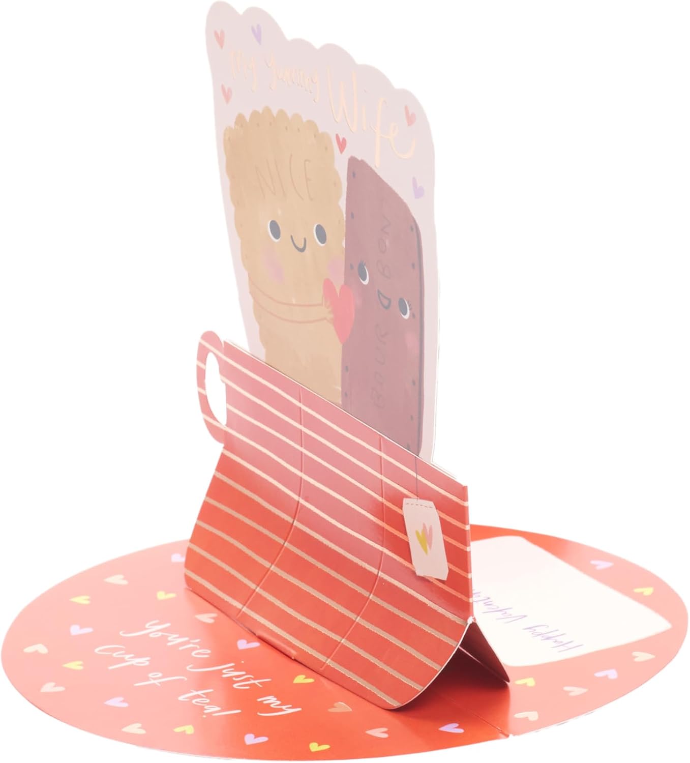 Pop Up Tea & Biscuits Design Wife Valentine's Day Card