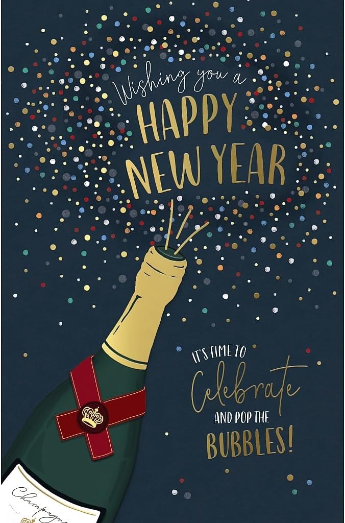 Champagne Design Happy New Year Card
