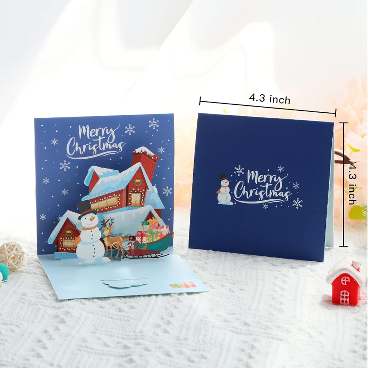 Blue Wonderland Merry Moments 3D Pop Up Christmas Card