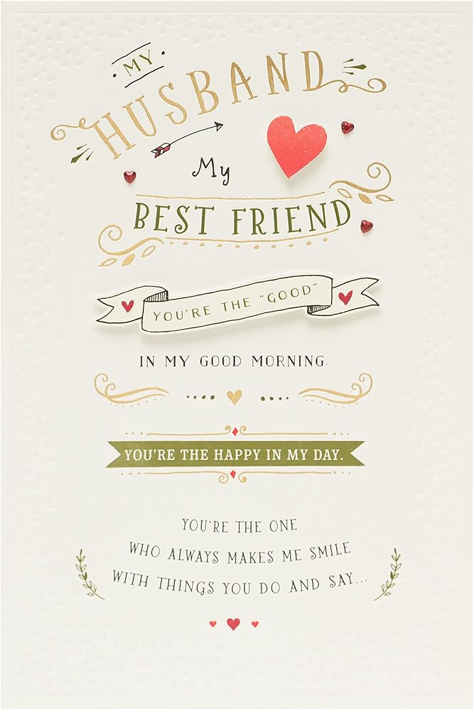 Sweet Rhyme Design My Husband, My Best Friend Valentine's Card