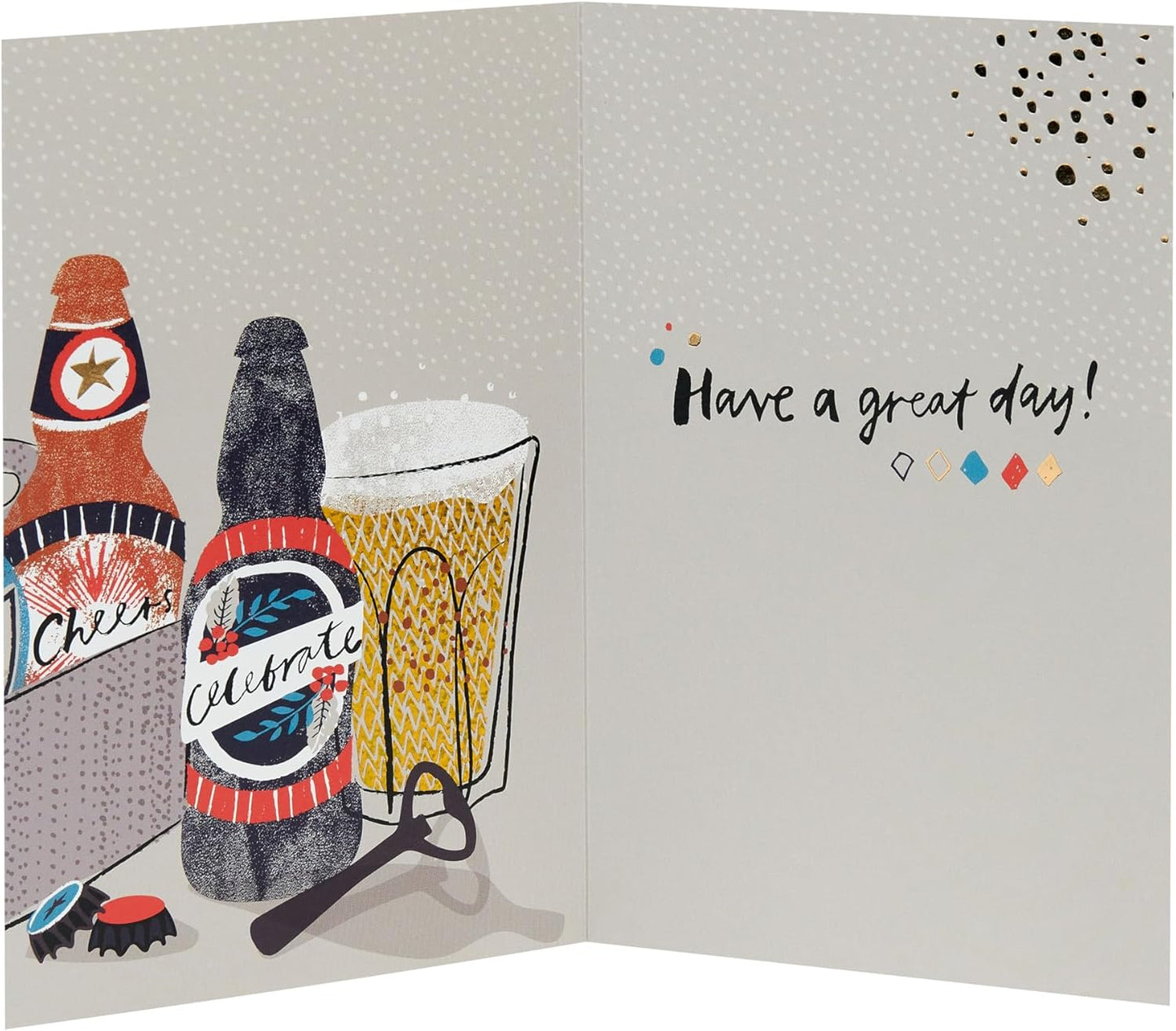 Beer Bottles Design Dad Birthday Card