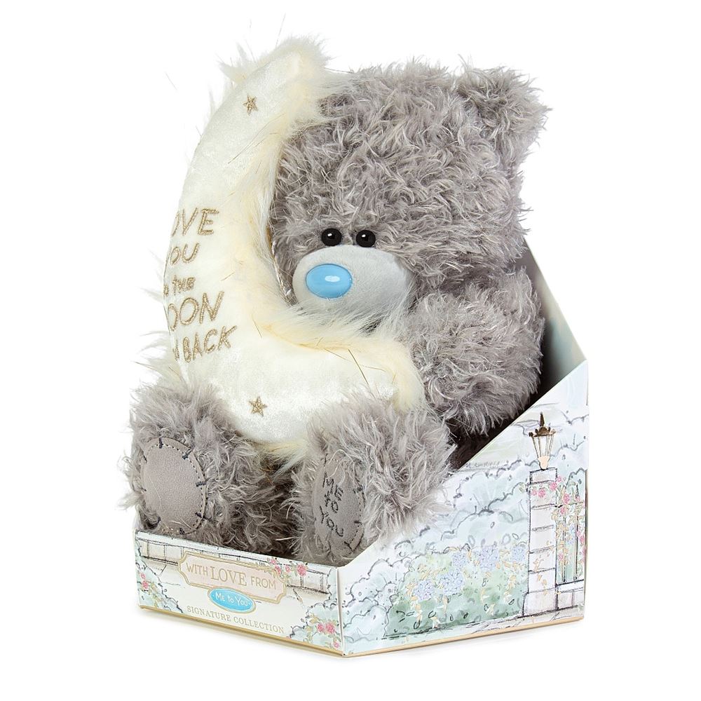 Me to You Tatty Teddy 'Love You To The Moon And Back' 19cm High Presented On Premium Gift Plinth Signature Collection