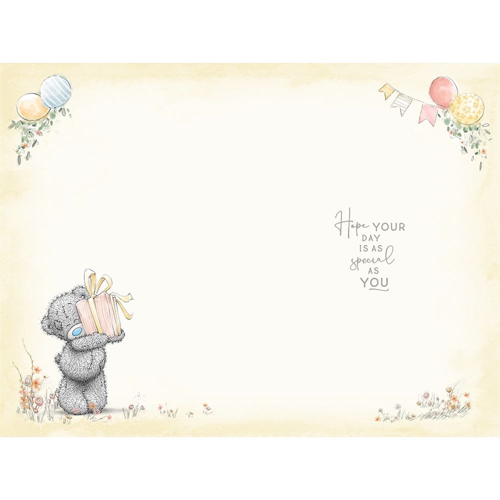 Bear On Steps Lots of Love Birthday Card