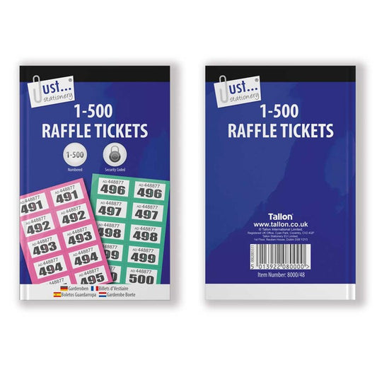 Just Stationery 1-500 Cloakroom Tickets