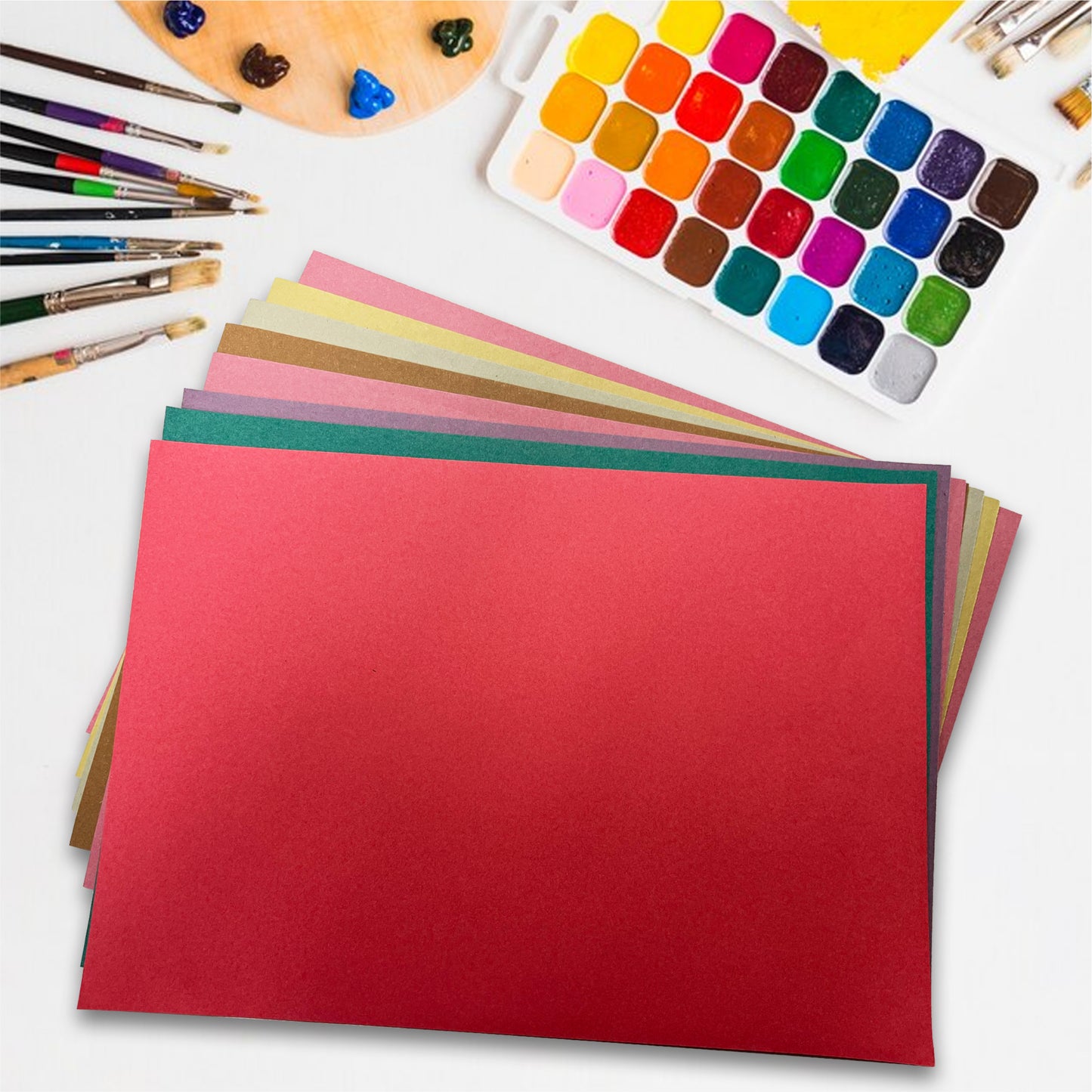 Pack of 100 A4 Assorted Coloured Sugar Papers