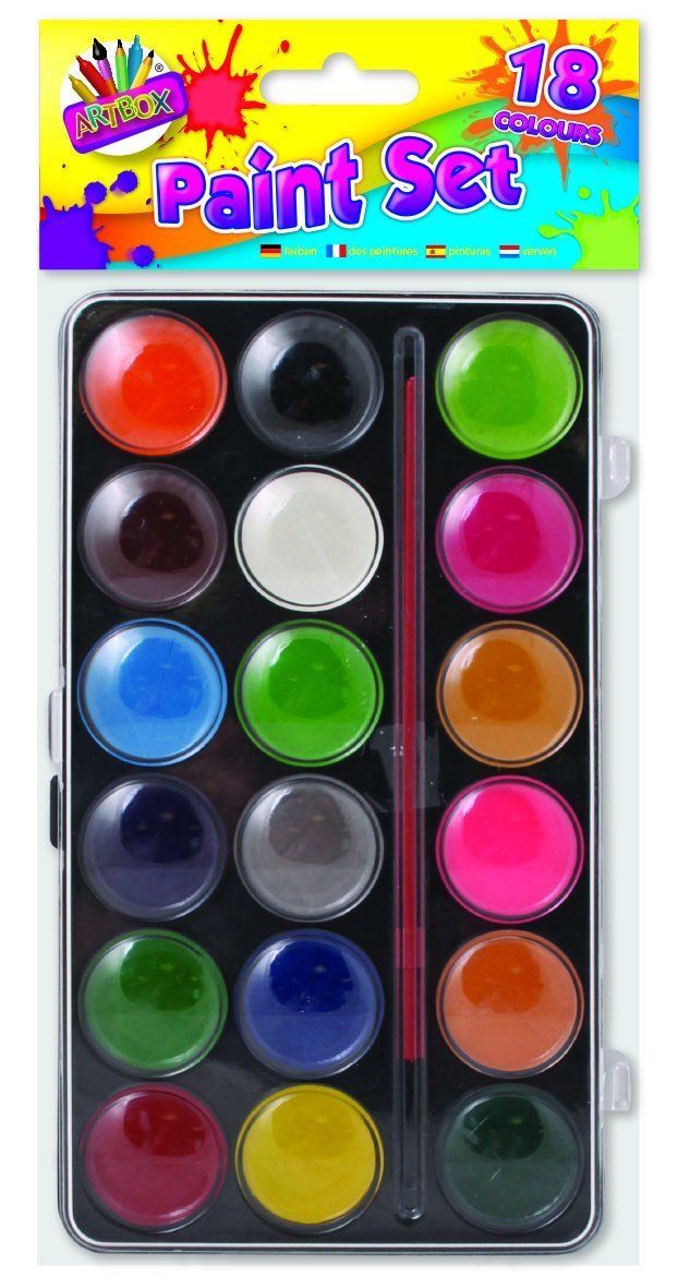 18 Colour Paint box with Paint brush
