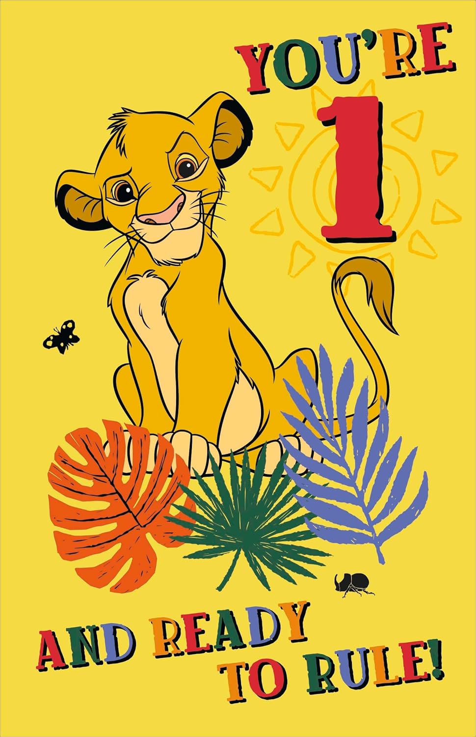 Disney Lion King Simba 1st Birthday Card