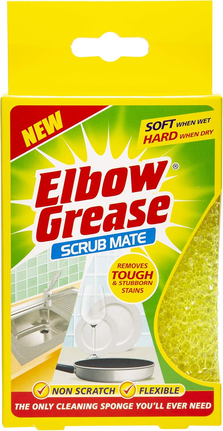 Elbow Grease Scrub Mate (Confezione Da 3) – Spugna Magica Anti-Graffio, Morbida E Flessibile