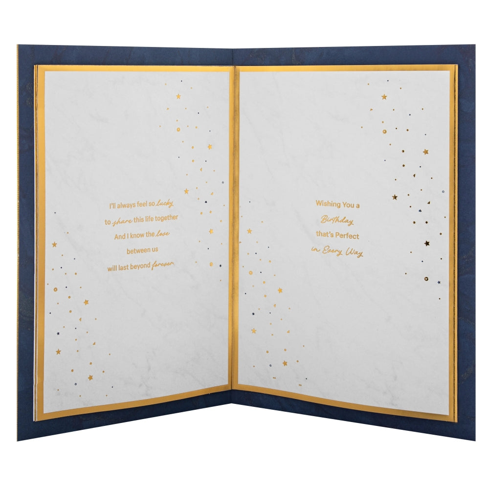 Dark Patterned Design with Star Husband Birthday Card