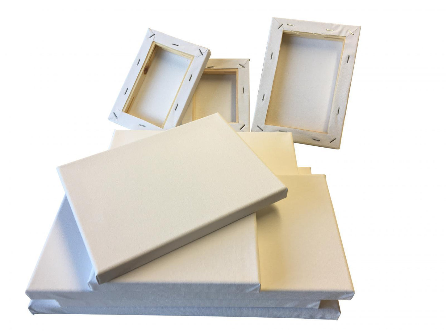 Set of 14 Assorted Sizes Blank White Stretched Board Art Frame 280gsm Canvas By Janrax