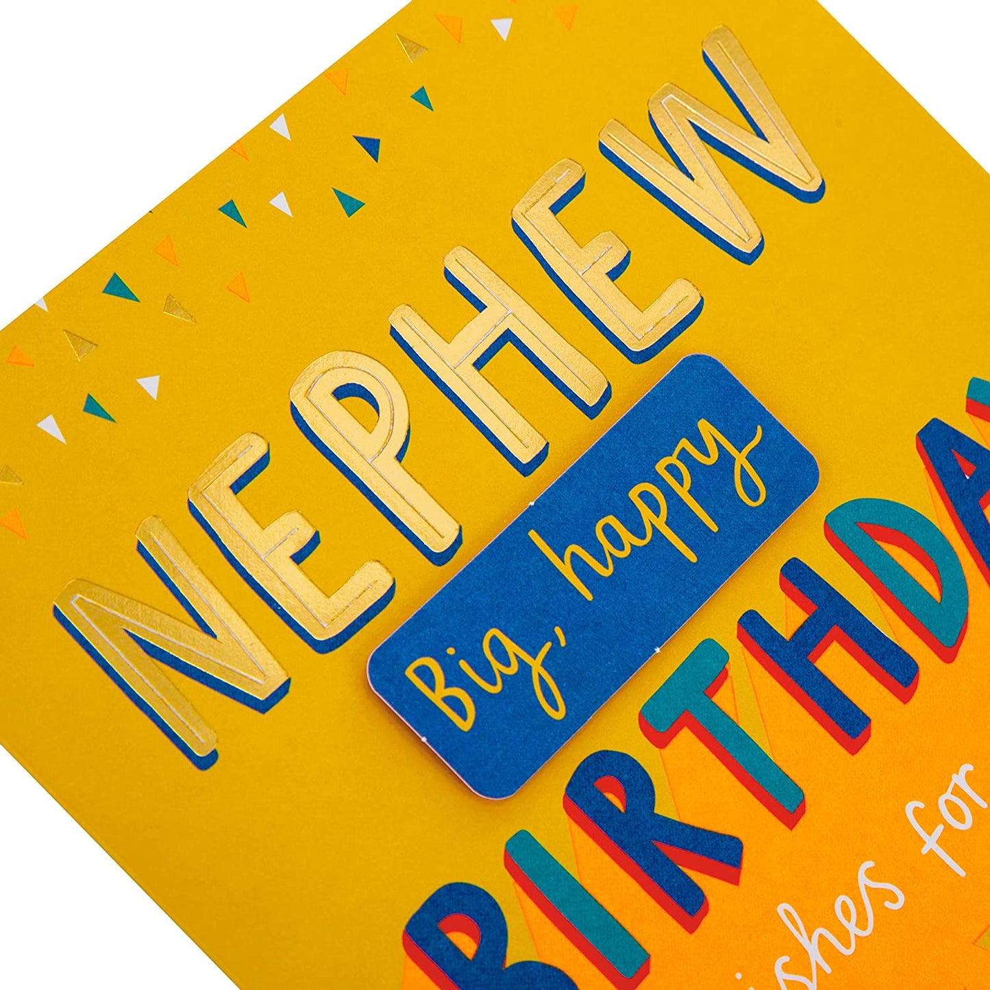 Contemporary Text Based Design Nephew Birthday Card