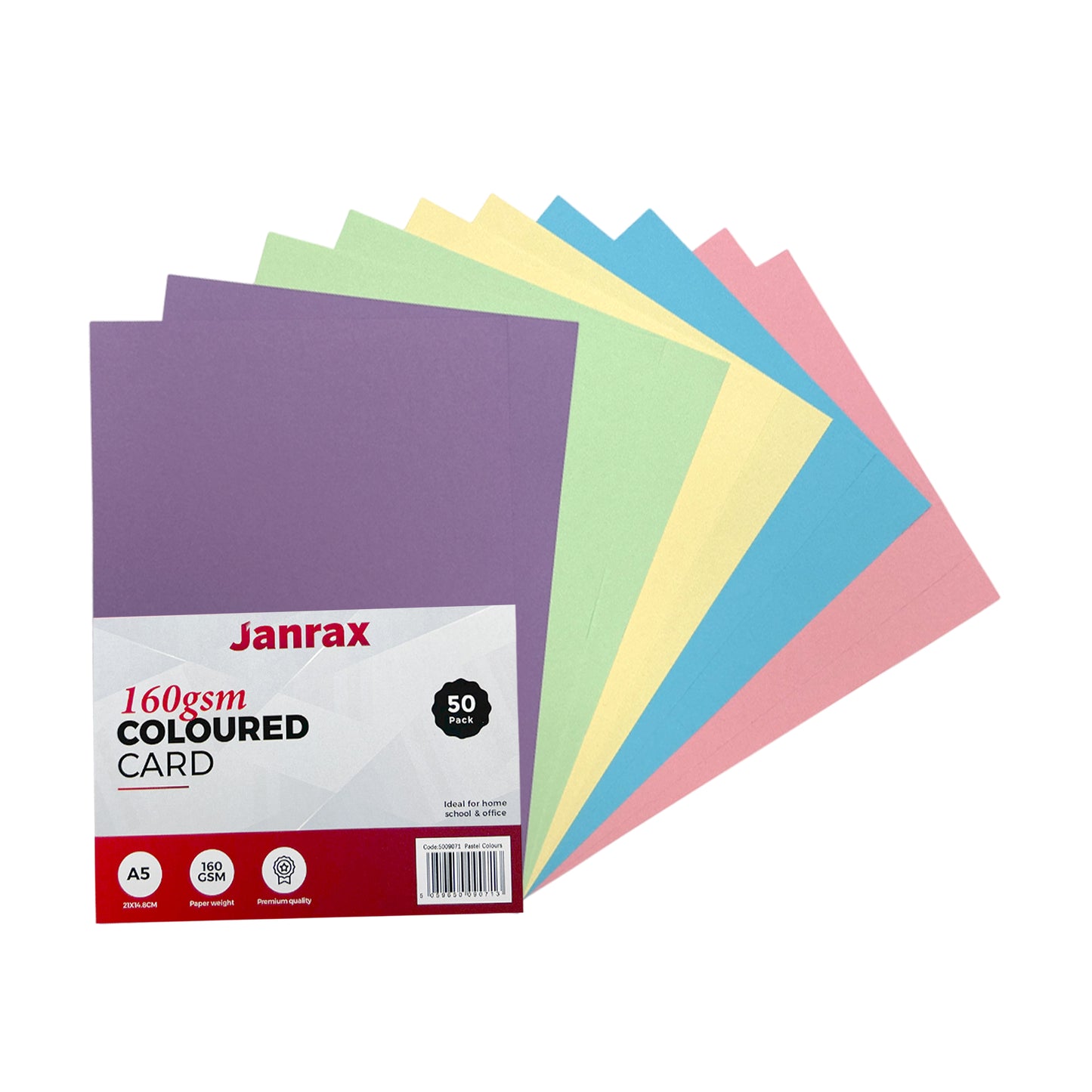 Pack of 4000 A4 Assorted Pastel Coloured Card 160gsm Sheets