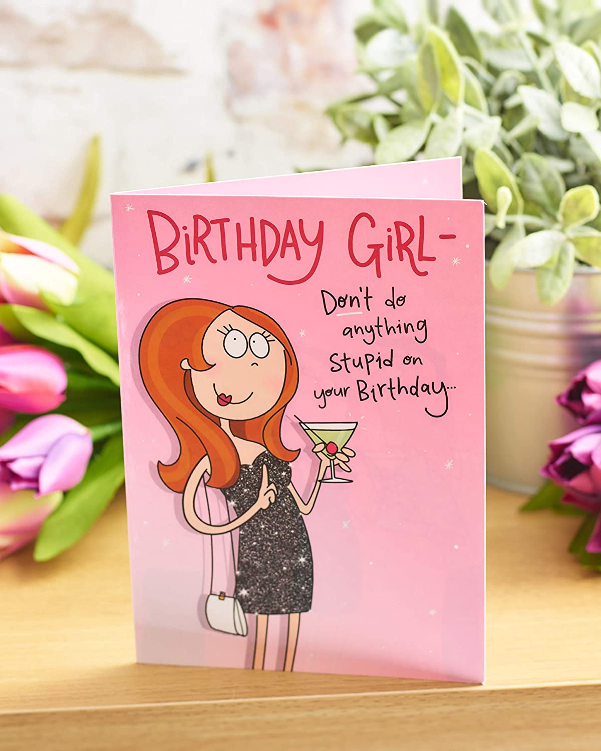 For Girl Cheeky Gag Funny Birthday Card 