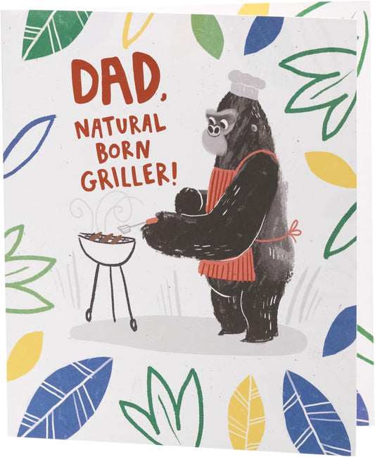 Gorilla BBQ Design Dad Father's Day Card