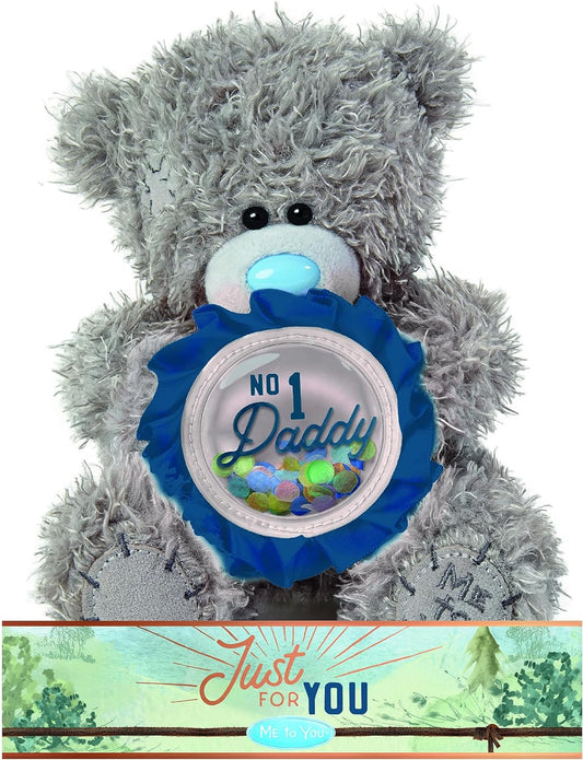 Me to You Tatty Teddy Father's Day Bear Holding 'No.1 Daddy' Rosette