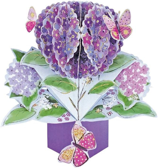 Flowers & Butterflies 3D Pop-Up Greeting Card