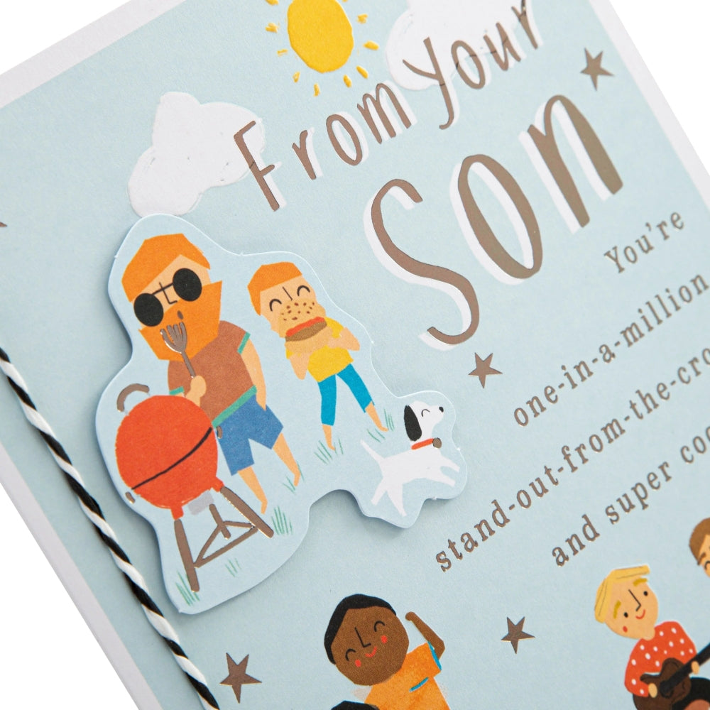 3D Contemporary Illustrated Design from Son Father's Day Card