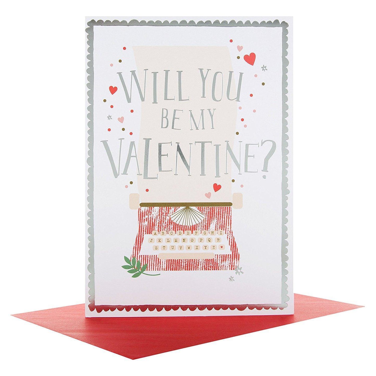 'Love and Kisses' Open Valentine's Day Greeting Card