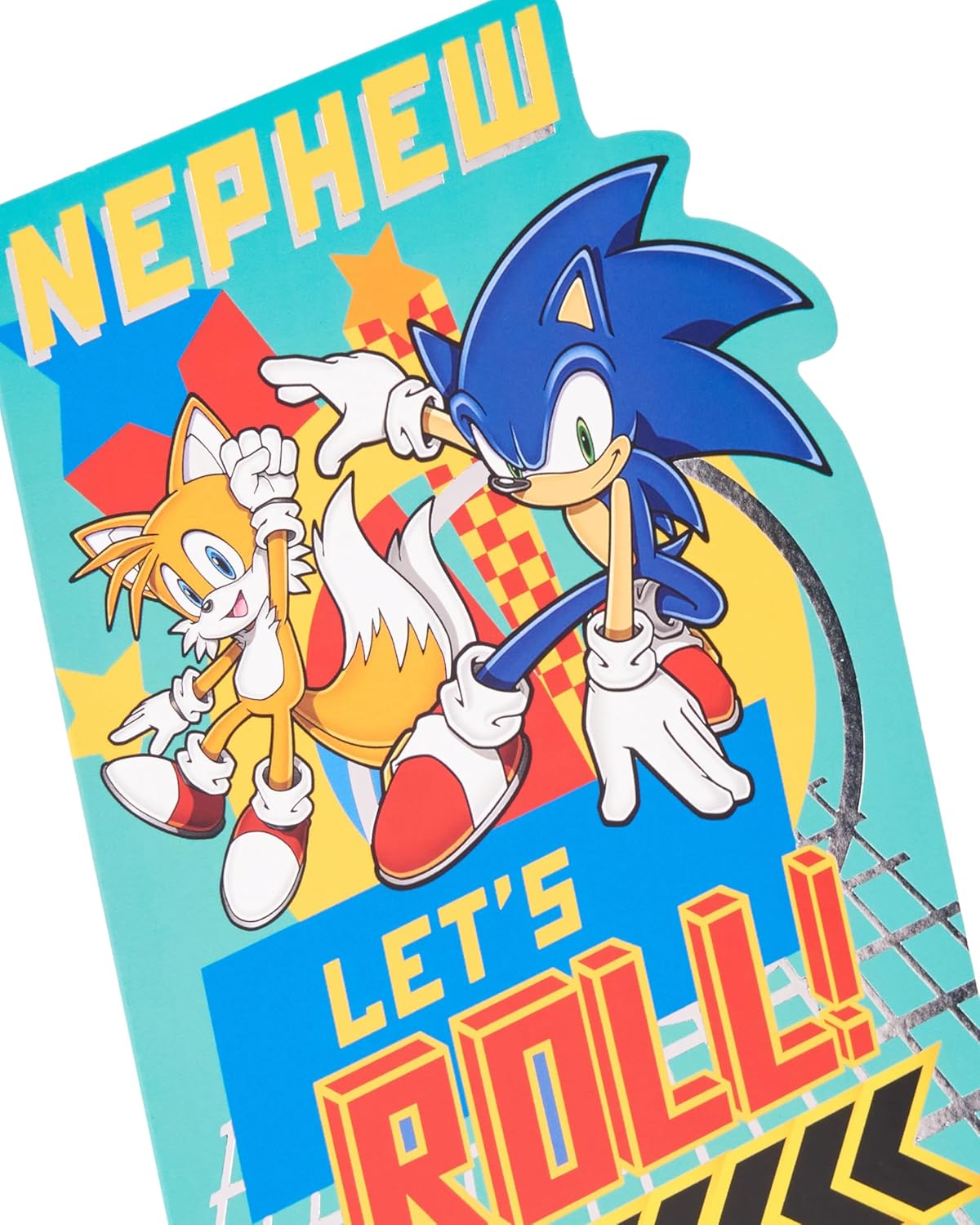 Sonic the Hedgehog Let's Roll Design Nephew Birthday Card