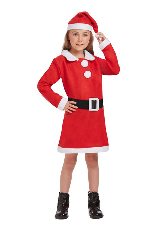 Child Girl Santa Fancy Dress Costume Ages 7-9