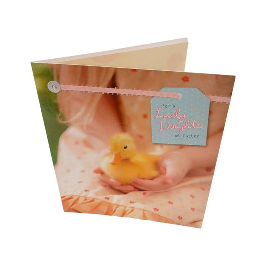 For a Lovely Daughter Chick In Hand Design Easter Card