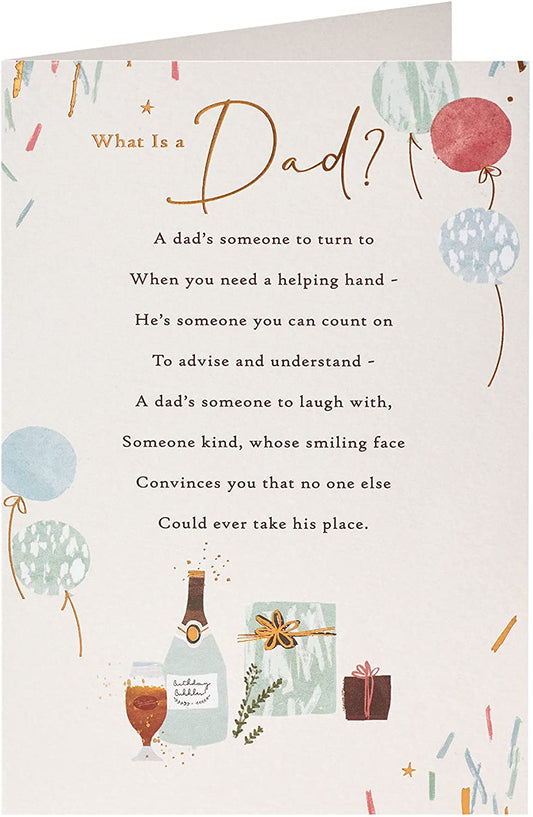 Sentimental Poem Dad Birthday Card