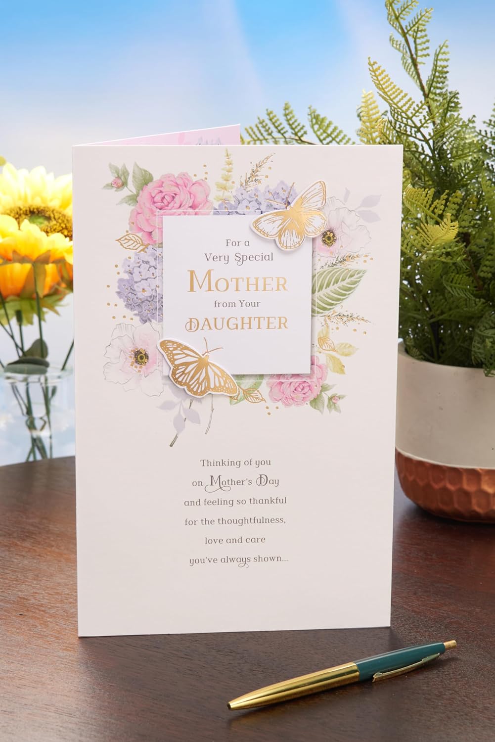 To Special Mother From Daughter Floral Sentimental Design Mother's Day Card
