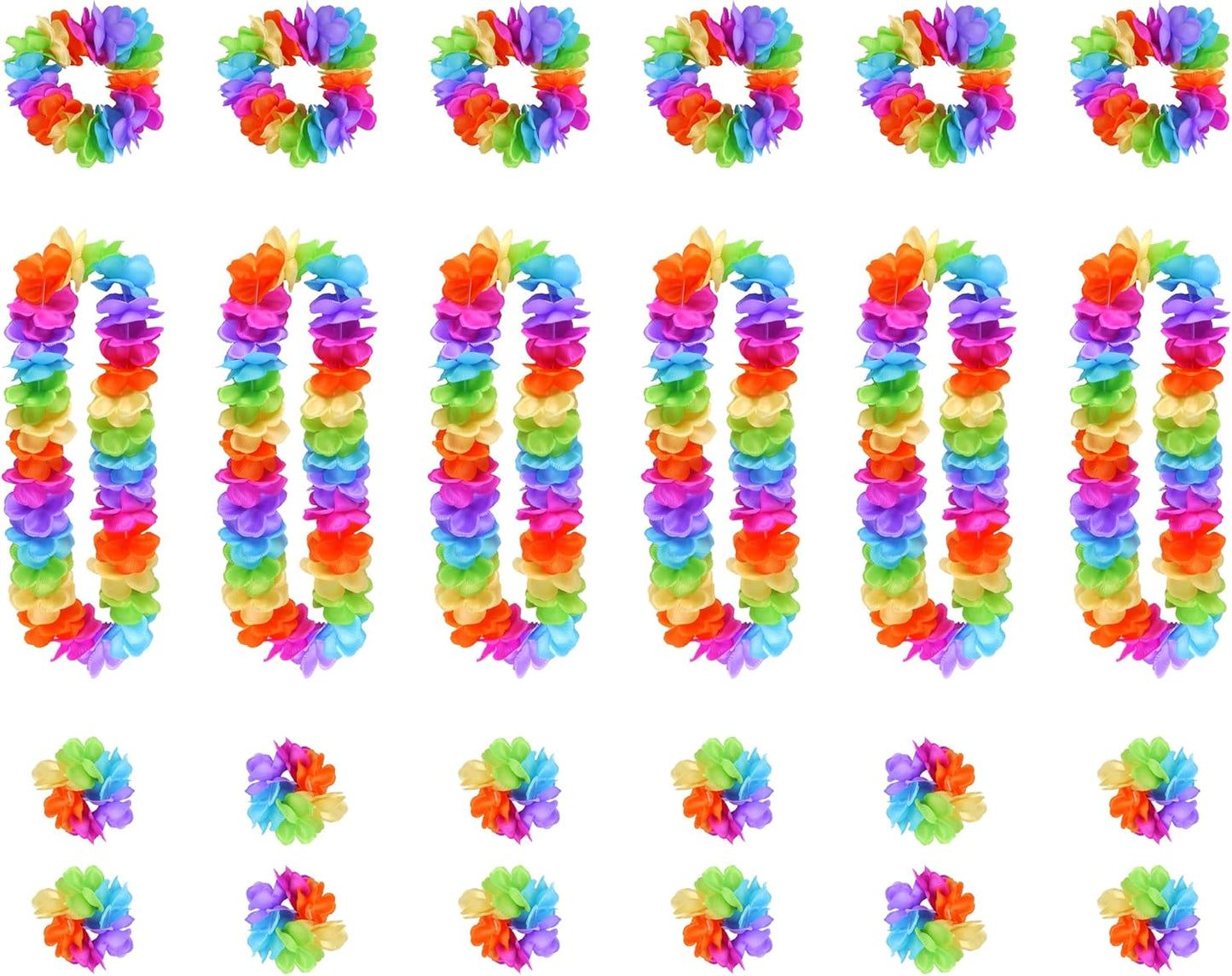 6 Pack of 4 Pieces Hula Lei Pride Sets