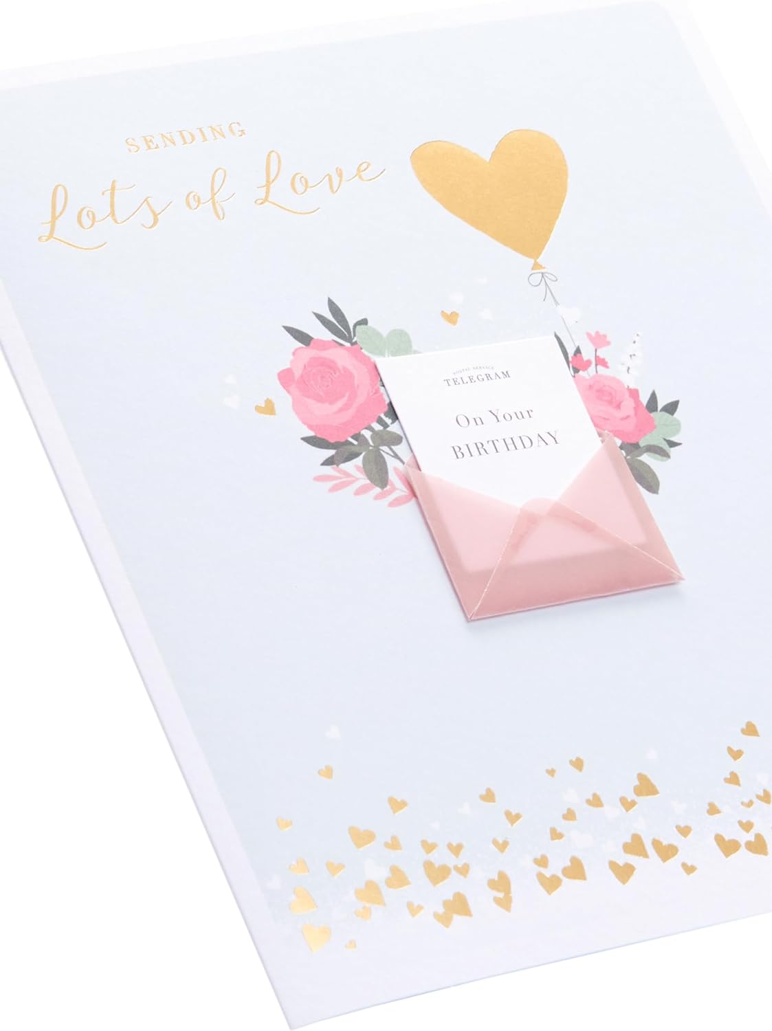 Pretty Telegram Design Birthday Card