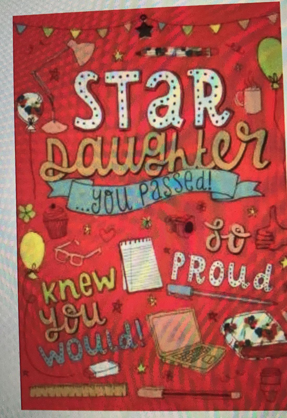 Star Daughter You Passed, Back to School Card 