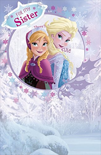 Sister Disney's Frozen Christmas Card For Girls Queen Elsa & Princess Anna