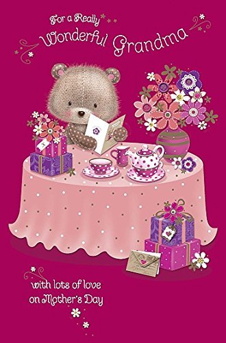 Wonderful Grandma With Lots of Love on Mother's Day Greeting Card