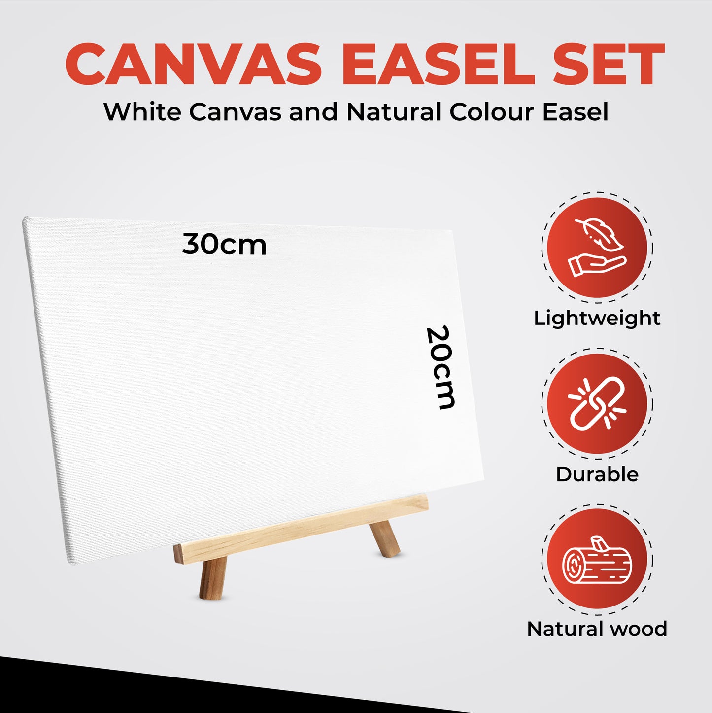 Pack of 48 20x30cm Canvas Easel Set