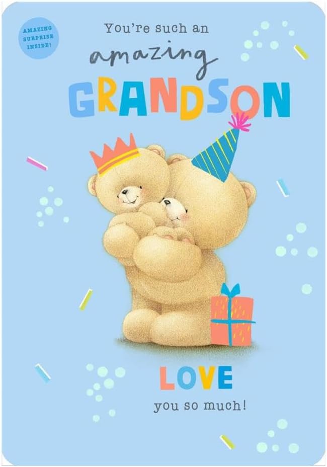 Amazing Grandson Forever Friends Birthday Card