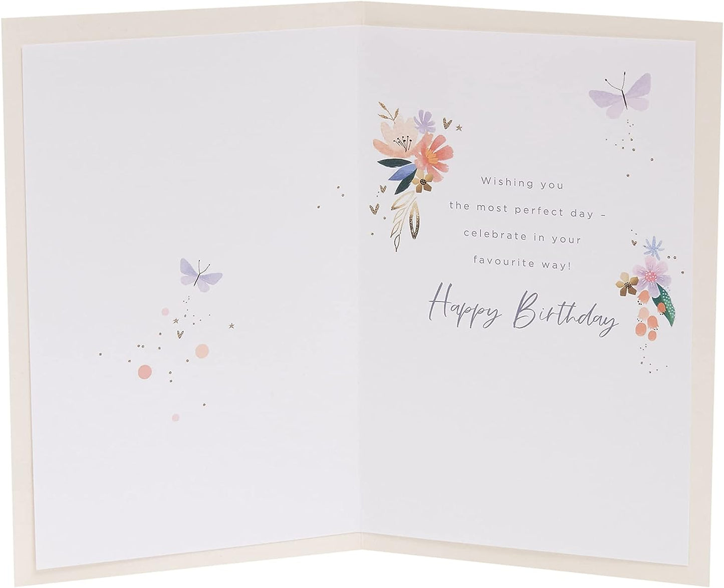 Gold Foil Cocktail Design Birthday Card