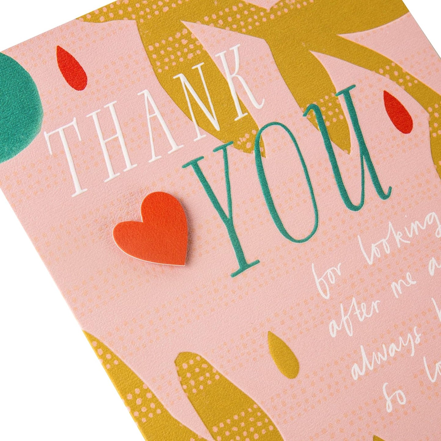 Thank You Embossed Foliage Design Open Mother's Day