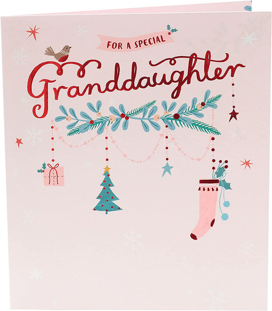 For A Special Granddaughter Christmas Card Christmas Icons 