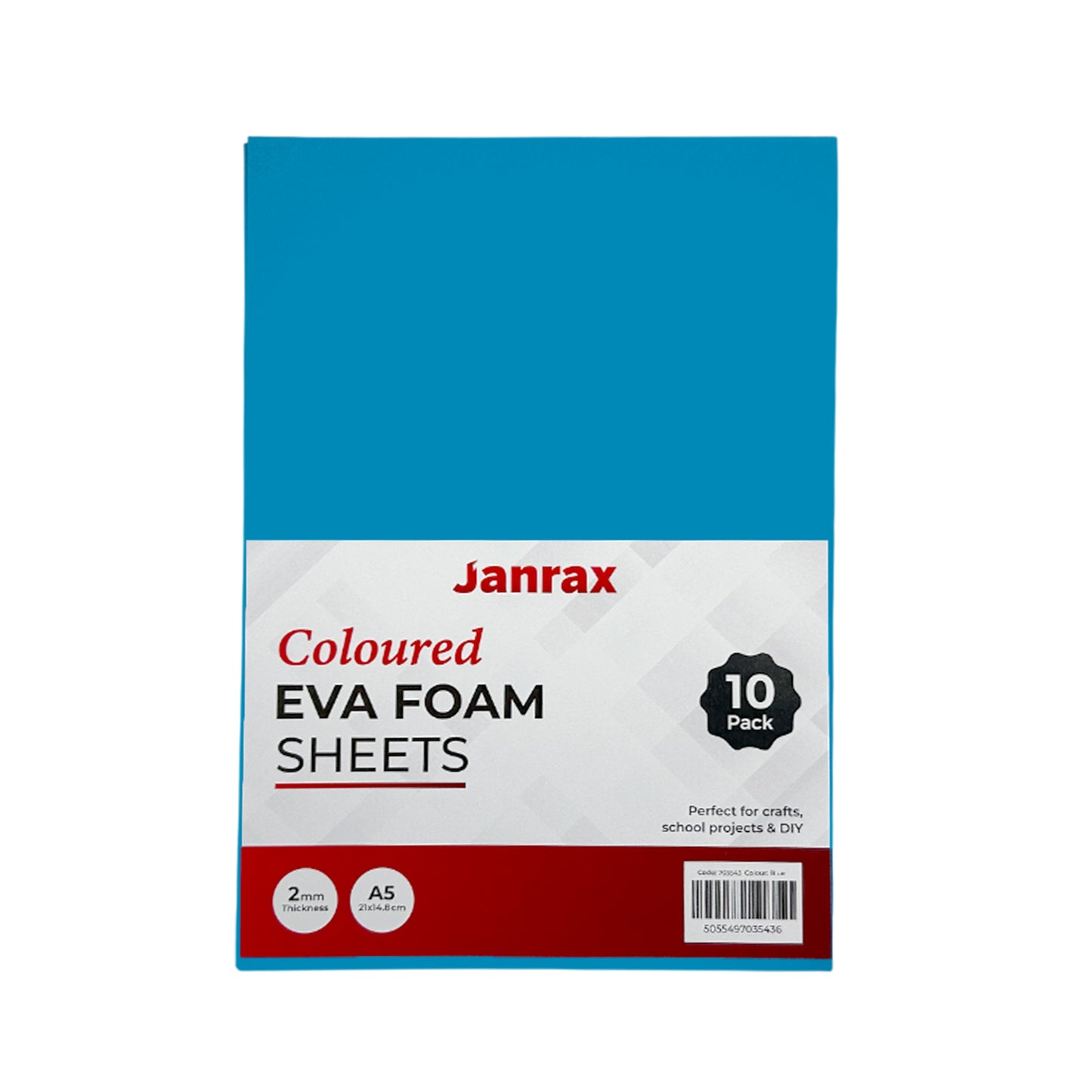Pack of 10 A5 Blue Coloured Eva Foam Sheets