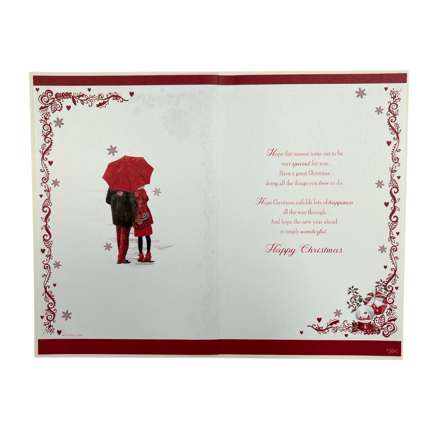 Winter Wishes To a Dear Daughter and Partner With Love Christmas Card