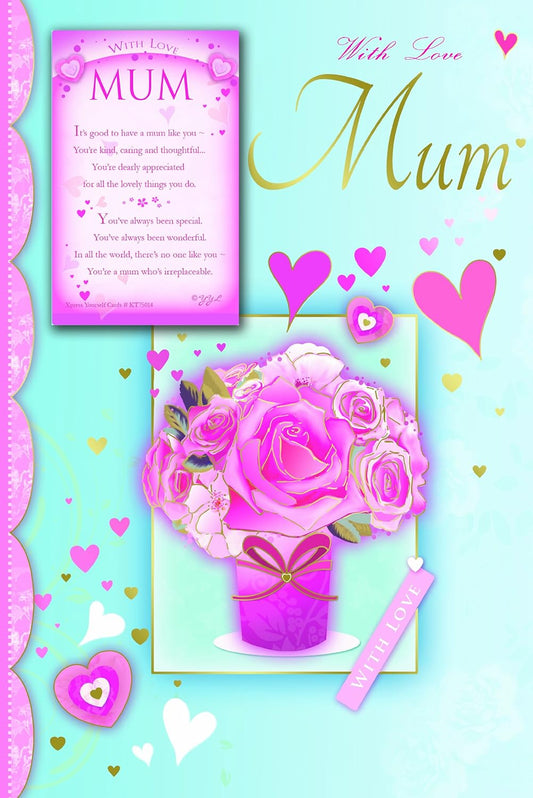 With Love To Mum Keepsake Treasures Birthday Card