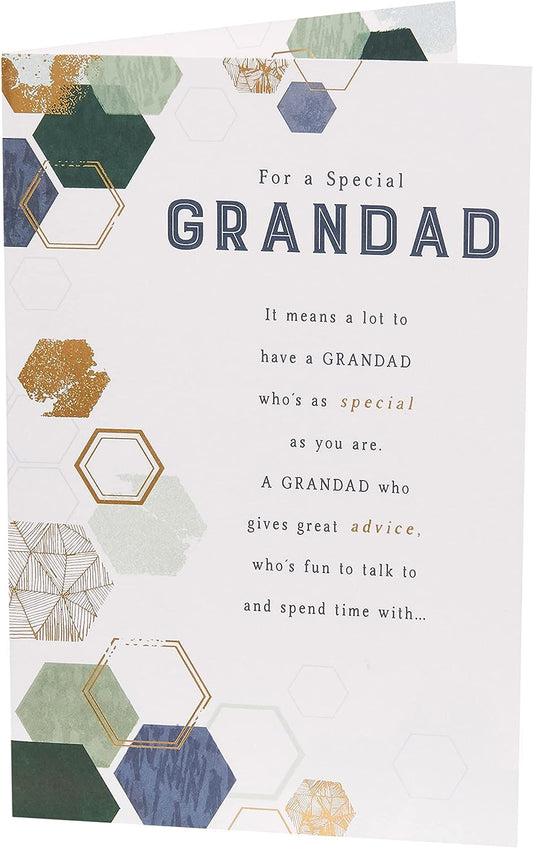 Geometric Design Grandad Birthday Card