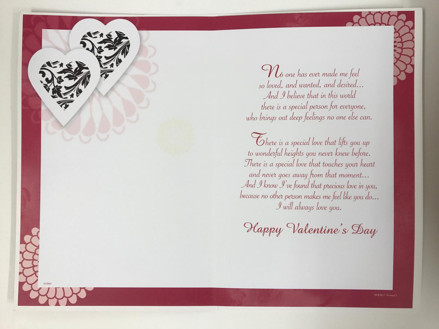 To My One And Only Valentine, Valentine's Day Card