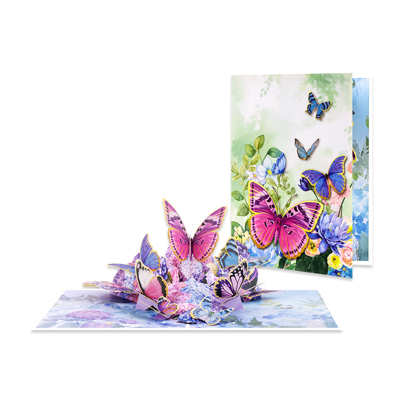 Fluttering Grace Butterfly 3D Pop Up Greeting Card - Birthday Mother Anniversary Valentine's Day